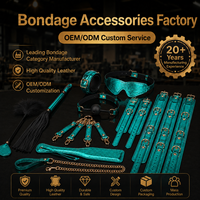 Kit de bondage SM en cuir de haute qualité, ensemble BDSM, couleur personnalisée disponible, équipement de retenue de luxe pour couples