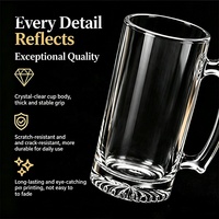 Xipan – Coffret cadeau de chopes à bière en verre personnalisées, gravées, avec logo sur mesure, pour cadeaux d'entreprise et promotion commerciale