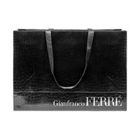 Sacs à provisions en papier de luxe avec logo personnalisé en cuir de crocodile de haute qualité pour vêtements et chaussures Style classique avec poignée en ruban