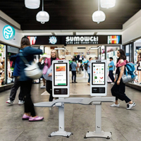 Sistema de pedido de soporte de quiosco de pantalla táctil de estilo modular con impresora, quiosco de helados, quiosco de centro comercial