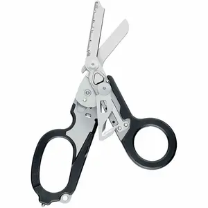 Outdoor Sports 6 in 1 Multifunctional Camping Emergency Scissors Metal Medical Shears with Strap Cutter and Glass Breaker