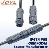 Connecteur mâle-femelle étanche JOYL M16 PA66 IP67/IP68 pour éclairage LED CCTV extérieur