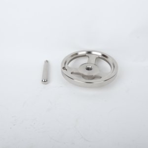 高品质定制精密铸造零件圆形不锈钢车床手轮带手柄 - Product Image 4