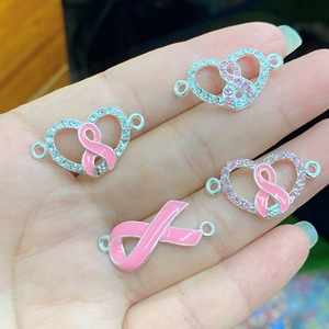 KJL-BD5159 En Gros Fabriqués À La Main en <span class=keywords><strong>macramé</strong></span> bracelet ruban de sensibilisation au cancer du sein signe bracelet - Product Image 3