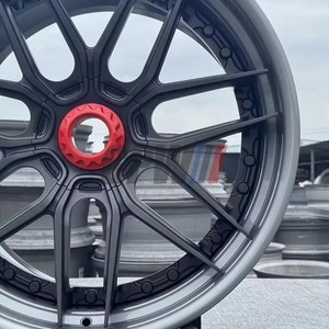 Sporty Five Spoke Three Piece 6061-T6 Forged Aluminium Alloy <b>Wheel</b> <b>With</b> Center <b>Lock</b> Structure And <b>Wheel</b> Center Cap Universal Fit - Product Image 3