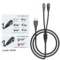 Vente en gros deux en un USB a mâle à 2Pin 4Pin Shokz casque Port magnétique câble de données type-c fil de charge pour écouteurs de Sport