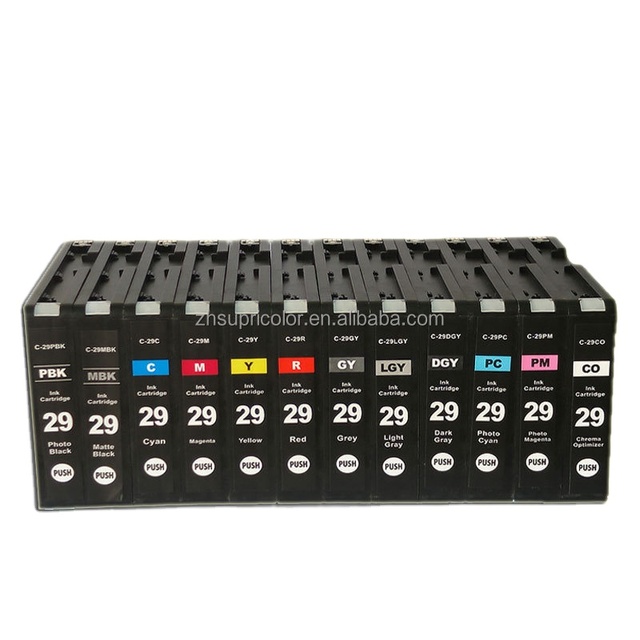 Factory Supply New Compatible Pgi-29 PGI29 for Ca-non Pixma PRO 1 with Pgi 29 Ink Cartridge Chip Full DHL UPS TNT FEDEX EMS Dye