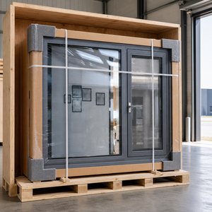 Fenêtre à battant en verre <span class=keywords><strong>fixe</strong></span> Hangxing, gris foncé, cadre étroit, ouverture vers l'extérieur, pour architectes, constructeurs, vente en gros en usine - Product Image 6