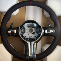 Volant sport en daim avec garniture décorative en fibre de carbone pour BMW F07 F30 F10 F12 F15 F16 F34 F35 F36 F20 F22 F25 F26 F32 F80 M3 M5 E