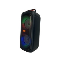 Enceinte karaoké portable double 6,5 pouces 20W avec lumières LED RGB, Bluetooth et USB pour le chant en extérieur et les fêtes