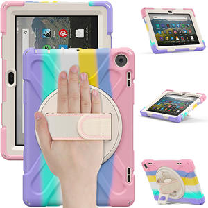 Étui pour tablette avec protecteur d'écran pour <span class=keywords><strong>Amazon</strong></span> Fire HD 8 2024 13e génération Housse de protection antidérapante et antichoc - Product Image 2