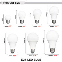 Ampoule d'éclairage LED A19 à économie d'énergie pour l'intérieur, douille à vis E27 haute luminosité certifiée CE