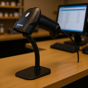 เครื่องสแกนบาร์โค้ด AnyEast แบบ USB ใช้สาย CMOS รองรับการอ่านโค้ด 2D 1D QR พร้อมขาตั้ง สำหรับ POS คอมพิวเตอร์ สแกนสินค้าคงคลัง สีดำ - Product Image 2