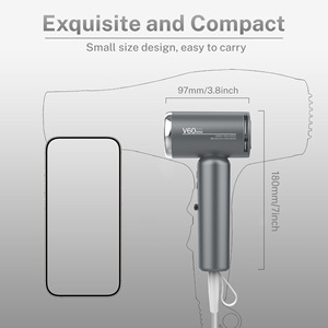V60 Mini Hair Dryer 1400W Brushless Global Voltage Fast Drying Low Noise Compact Design - Product Image 3