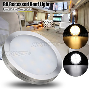 Lámpara LED de 6cm y 12V para Iluminación Interior de Coche, 2W 6000K, Kit de Luz de Techo para RV, Camper, Van, Barco, Remolque, Blanco Brillante - Product Image 1