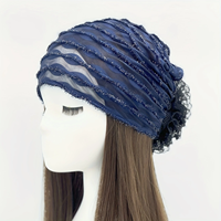 YASEEN - Pañuelo Interior Ajustable y Transpirable para Mujer, Turbante Árabe Musulmán, Gorro con Base Elástica de Encaje, Cuerda para Atar, Gorro Hijab para Todas las Estaciones