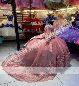 Nuevo Vestido de Niña de las Flores, Vestido de Princesa con Apliques de Perlas, Ropa <span class=keywords><strong>para</strong></span> Niñas <span class=keywords><strong>para</strong></span> <span class=keywords><strong>Primera</strong></span> <span class=keywords><strong>Comunión</strong></span>, Cumpleaños, Vestido de Fiesta - Product Image 2