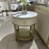 Console de salon moderne en bois massif avec tiroir de rangement