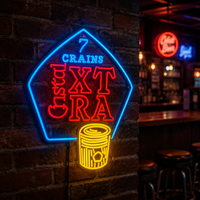 Lampu Neon LED RGB Custom untuk Bir, Layar Tampilan Elektronik, Papan Nama Elektronik, Dekorasi Lampu Neon LED untuk Iklan di Bar, Klub, dan Dinding Komersial