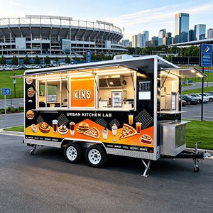 Remorque alimentaire carrée noire avec feux arrière ADR, logo personnalisé sur toute la carrosserie, four à pizza, barbecue, cuisine mobile - Product Image 4