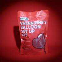 Sachet d'emballage Doypack mat rouge, bleu, noir personnalisé avec logo, fermeture éclair et fenêtre pour emballage de ballons de la Saint-Valentin