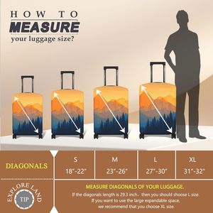 Housse de protection personnalisée légère en polyester pour valise de <span class=keywords><strong>voyage</strong></span>, sans fermeture, pour bagages de 19 à 32 pouces - Product Image 5