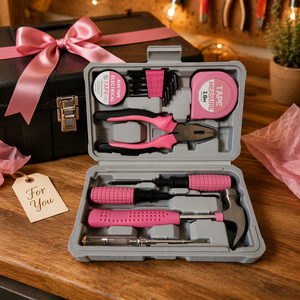 Ensemble d'outils Pink Lady de 13 pièces, tournevis, clé à molette, avec boîte cadeau, promotionnel, bricolage, entretien à domicile et au bureau - Product Image 1