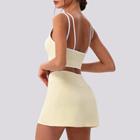Soutien-gorge de sport personnalisé pour femme, dos nu, col carré, respirant, léger, maintien élevé, bretelles fines, séchage rapide, idéal pour le yoga et la course à pied