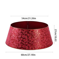 Vente chaude de luxe 3 panneaux en métal collier d'arbre de noël découpe brillante avec jupe à paillettes pour la décoration de la maison de vacances
