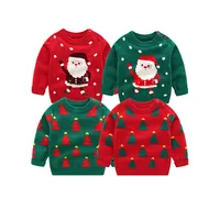 Winter Kinder Baby Jungen stilvolle Weihnachts baum Santa Strick pullover