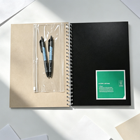 Carnet A4 avec stylos, journal visuel, reliure spirale, papier écologique 110 g/m² pour le travail de bureau, la prise de notes, les idées de réunions