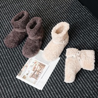 Bottes de neige pour femmes avec doublure en fourrure artificielle, semelle extérieure en caoutchouc moussé extra-épaisse antidérapante, nouvelle collection automne/hiver 2026 à semelle épaisse
