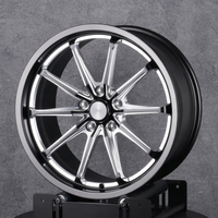 Nuevas Llantas de Aluminio Forjado 6061-T6 de 17-24 Pulgadas, Personalizadas, Acabado Negro Brillante Mecanizado, 10 Radios, ET de 20 mm, para Audi, Tesla, Mercedes