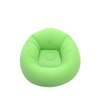 Fauteuil gonflable en forme de pouf avec surface floquée douce, pliable, portable, design moderne pour l'extérieur, le camping, le salon, la chambre à coucher