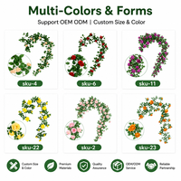 Guirlande de fleurs artificielles en lierre et roses pour la décoration murale de la maison, du jardin, de la cour et de l'aménagement paysager en gros
