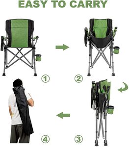 Chaises de <span class=keywords><strong>camping</strong></span> pliantes portables <span class=keywords><strong>pas</strong></span> chères Woqi pour l'extérieur, <span class=keywords><strong>chaise</strong></span> de plage pliable avec accoudoirs - Product Image 5