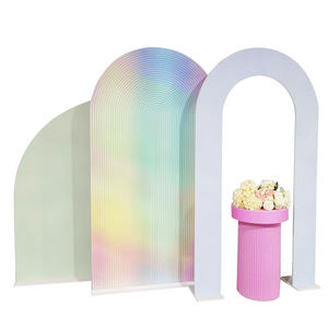 Set de pared de fondo arqueada portátil para fotomatón, soporte de fondo arcoíris para bodas y eventos, adecuado para fiestas de cumpleaños - Product Image 1