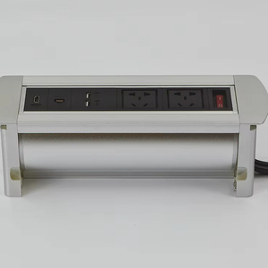 20W PD <span class=keywords><strong>USB</strong></span>-A pop-up ổ cắm với EU cắm Hướng dẫn sử dụng lật lõm Thiết kế tiết kiệm không gian văn phòng công nghiệp máy tính để bàn với 2 AC cửa hàng - Product Image 1