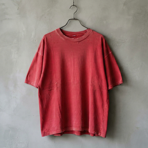 Men Acid Wash Oversized Solid Heavyweight <b>Vintage</b> Cotton Jersey Loose Fit Short Sleeve Front Custom Logo <b>Tee</b> - Product Image 1
