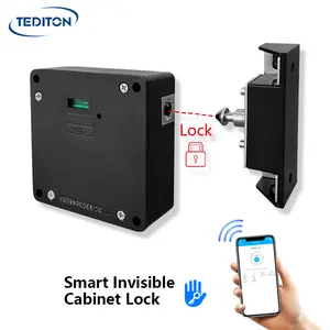 Serrure Invisible électronique pour tiroirs et cartes RFID, 10 pièces, serrure pour armoire, rangement de meubles, porte en bois, uniquement