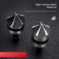 Juego de brocas de fresado de 90 grados y 5 filos para carpintería, con revestimiento de titanio y vástago hexagonal, para taladro eléctrico