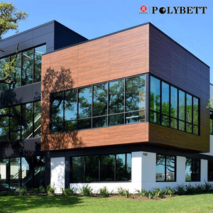 Revêtement mural extérieur HPL, design de décoration, ignifuge, avec finition texturée en <span class=keywords><strong>bois</strong></span> grainé brillant et mat pour bâtiment - Product Image 3