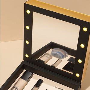 Bộ Bao Bì Mỹ Phẩm Chất Lượng Tuyệt Vời Quà Tặng Đèn LED Bìa Cứng Chuyên Nghiệp Hộp PR Làm Đẹp Có Gương - Product Image 4