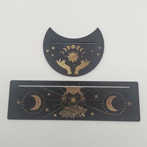 Nieuwe grensoverschrijdende houten zwarte decoratieve tarotkaart houten basisdisplaystandaard - Product Image 2