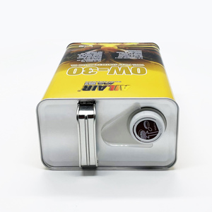 Échantillon Gratuit : Bidon en Fer Blanc F-Style 4000 ml pour Huile Moteur, Forme Carrée ou Rectangulaire, avec Impression Offset et Logo Personnalisé pour le Stockage d'Huile Moteur - Product Image 4