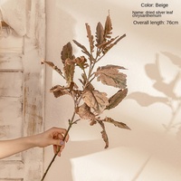 CallaFloral Trockene Silberblatt-Chrysantheme im INS-Stil, umweltfreundliche Stoffblume für Heimdekoration und Hochzeiten, grenzüberschreitend