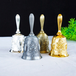 Campanas Metálicas Retro de Alta Calidad con Manivela para Bodas, Ceremonias de <span class=keywords><strong>Despedida</strong></span> y Decoración de Mesa, Venta al Por Mayor - Product Image 3