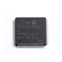 Microcontrolador STM32F407VET6 IC MCU de 32 bits, 512 KB de memoria Flash, 100LQFP, nuevo y original.