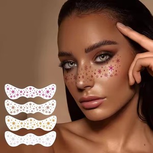Tatouages temporaires personnalisés pour femmes, imperméables, inspirés du henné, modèle de paillettes, autocollants de faux-freckles, <span class=keywords><strong>tatouage</strong></span> facial pour festival et fête - Product Image 1