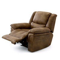 Fauteuils inclinables en cuir confortables pour salon, fauteuil inclinable manuel simple
